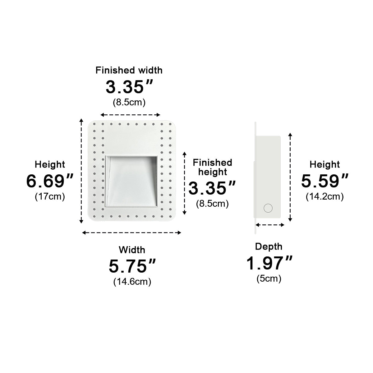 Modern Minimalist Indoor LED Recessed Stairway Wall Light