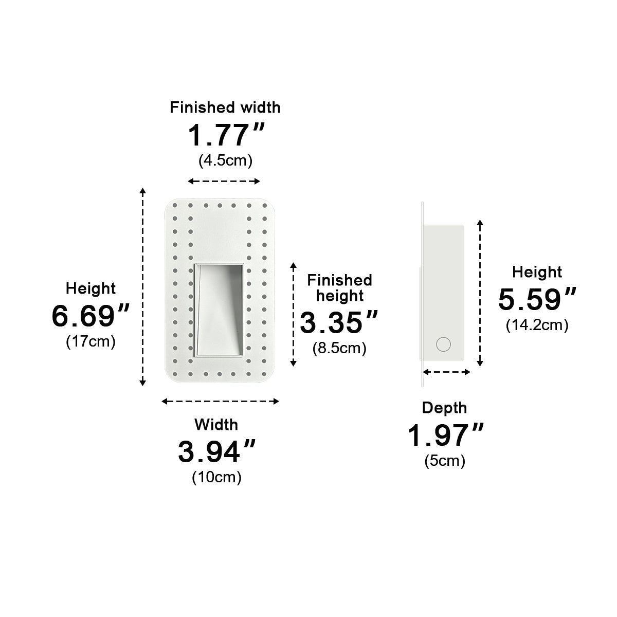Modern Minimalist Indoor LED Recessed Stairway Wall Light