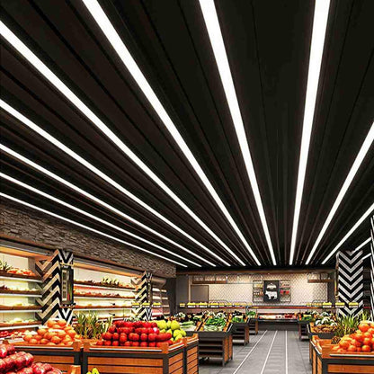 Modern Minimalist LED Long Strip Office Pendant Lights