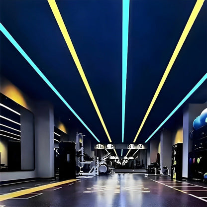 Modern Minimalist LED Long Strip Office Pendant Lights