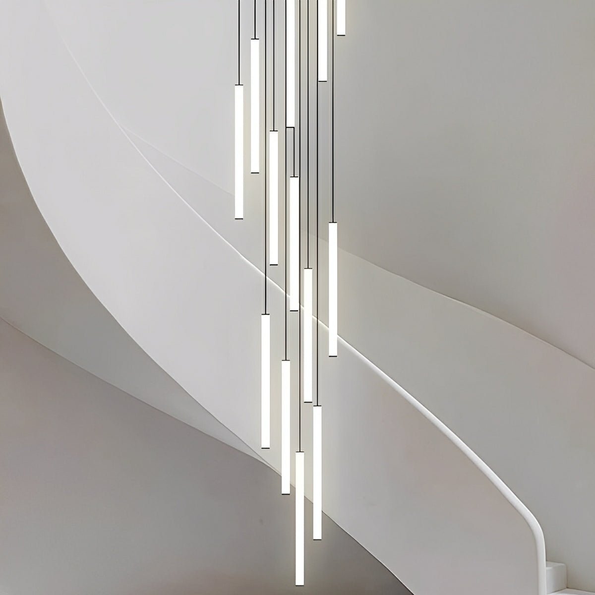 Modern Minimalist Long Strip LED Stairs Pendant Lights