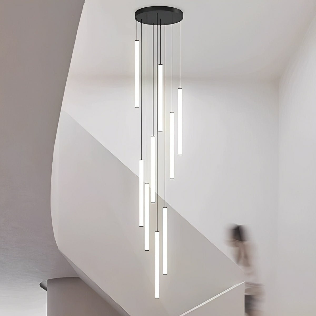 Modern Minimalist Long Strip LED Stairs Pendant Lights