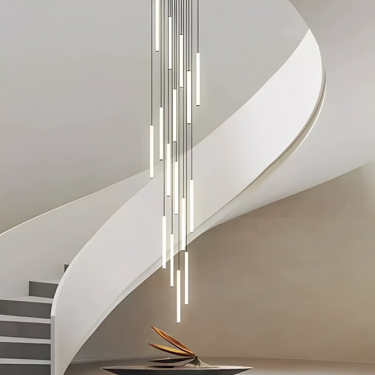 Modern Minimalist Long Strip LED Stairs Pendant Lights