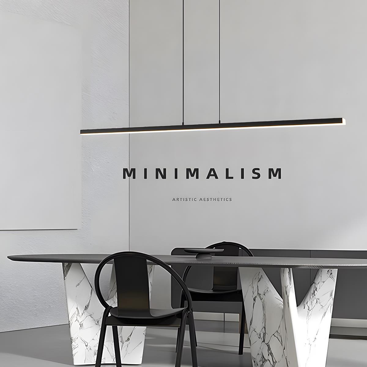 Modern Minimalist Long Strip Light Pendant Lights  up and down adjustable