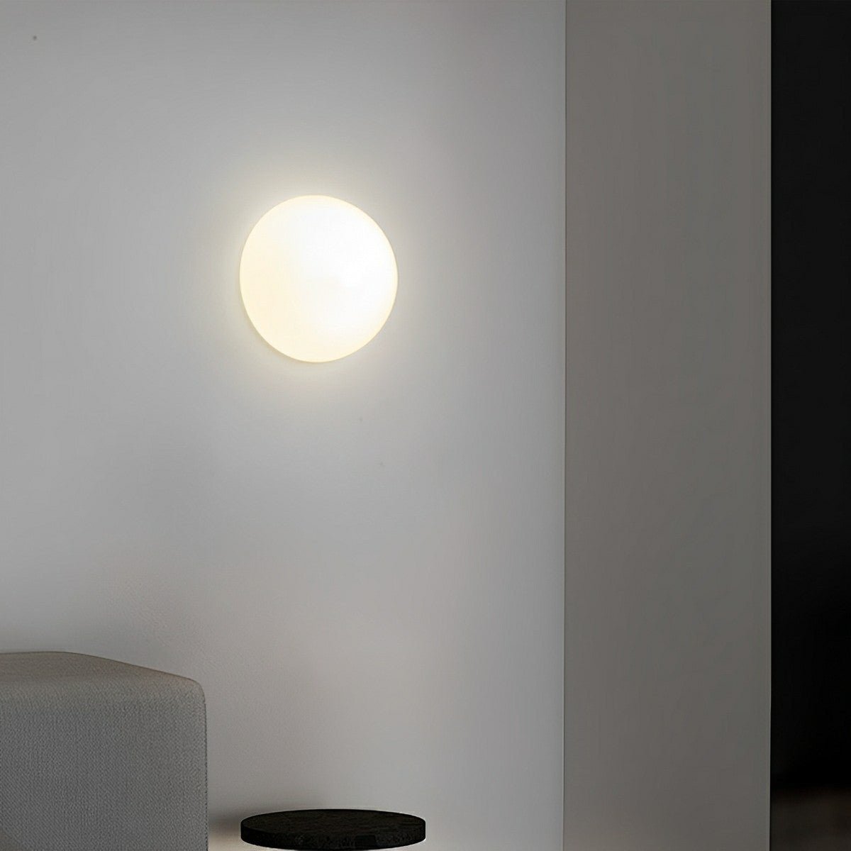 Modern Minimalist Moon Half-Dome LED Wall Sconce