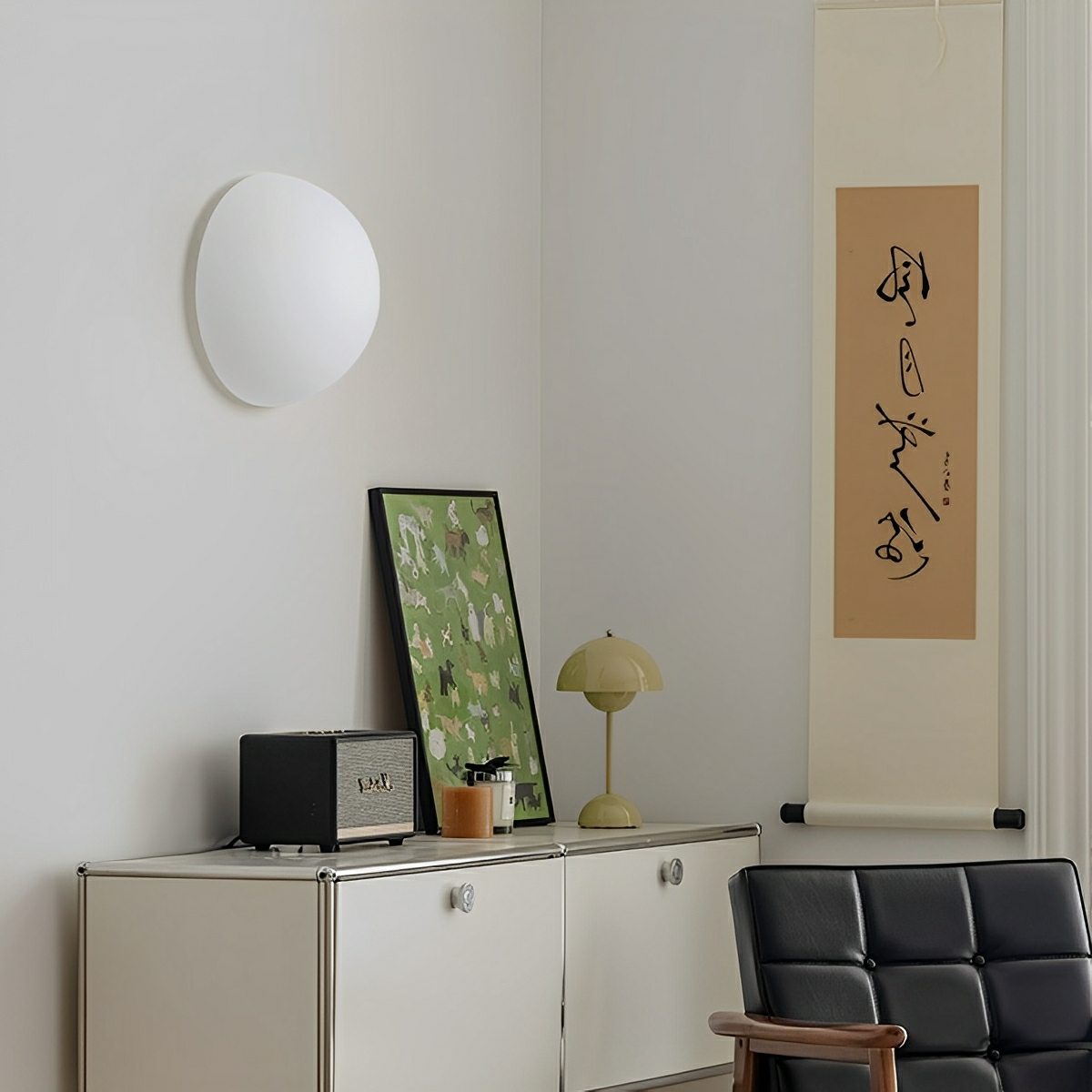 Modern Minimalist Moon Half-Dome LED Wall Sconce