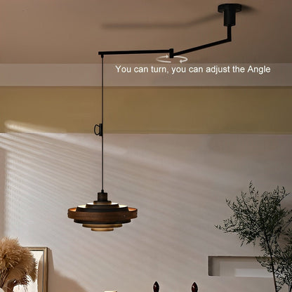 Modern Minimalist Shaded Drum Pendant Light