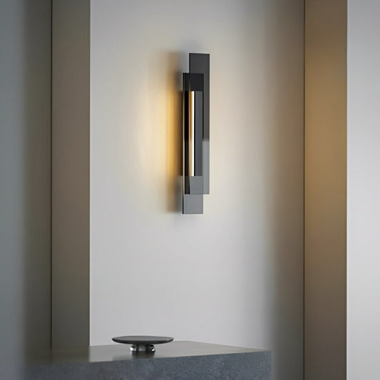 Modern Minimalist Tiered Glass LED Wall Sconce