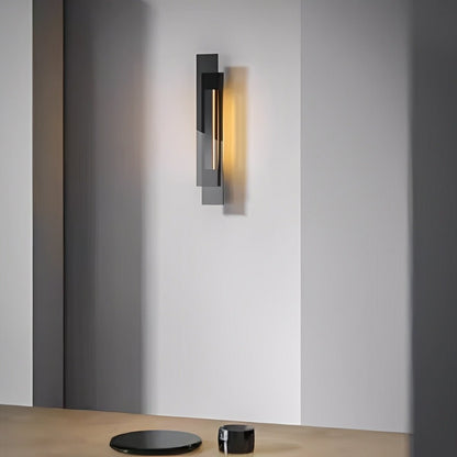 Modern Minimalist Tiered Glass LED Wall Sconce