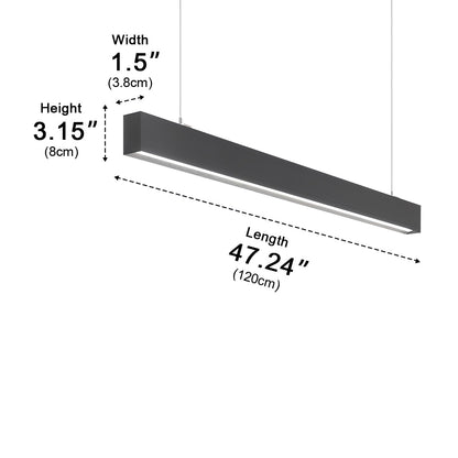 Modern Minimalist Up&Down Linear LED Strip Office Ceiling Pendant Lights