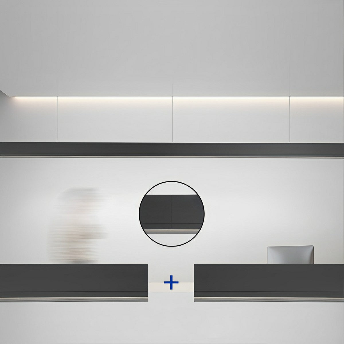 Modern Minimalist Up&Down Linear LED Strip Office Ceiling Pendant Lights