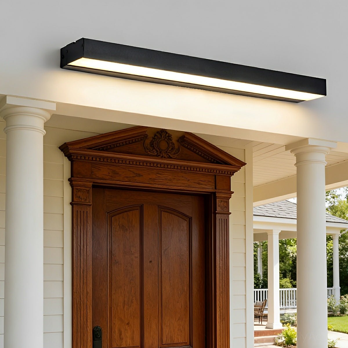 Modern Minimalist Waterproof Black LED Outdoor Porch Wall Light