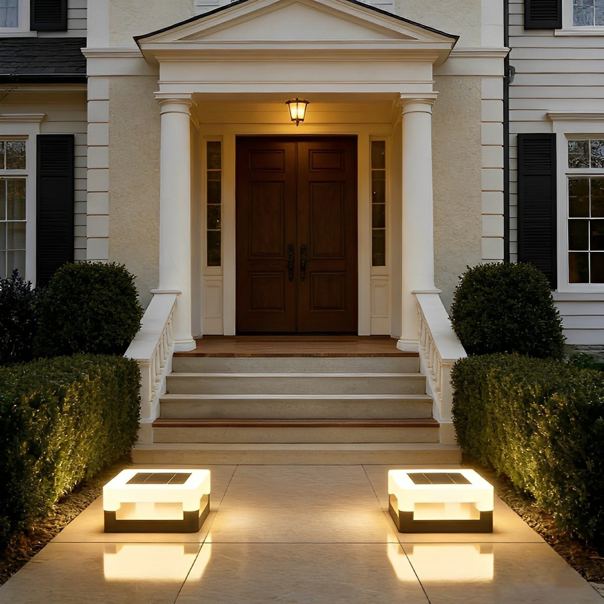 Modern Minimalist Waterproof Square LED Outdoor Post Lights