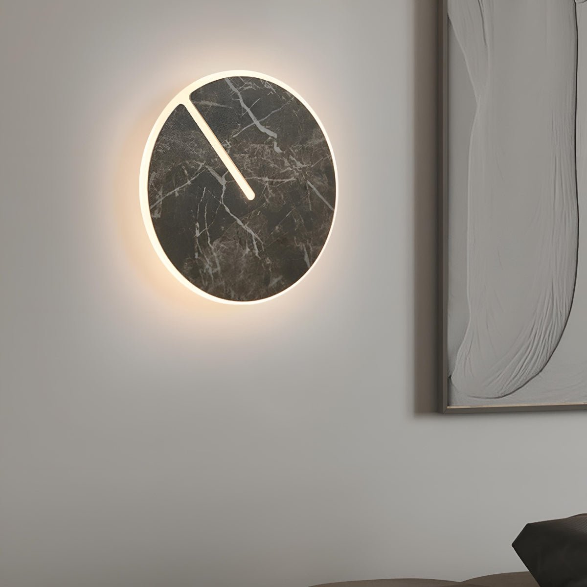 Modern Round Marble Textured Creative LED Indoor Wall Sconce