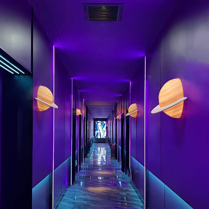 Modern Semicircle Saturn 3D Planet LED Indoor Wall Lights