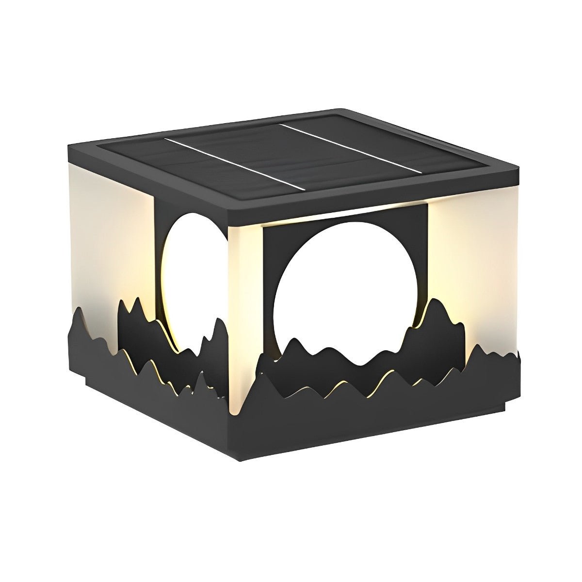 Mountain Scenery Waterproof LED Modern Fence Post Lights
