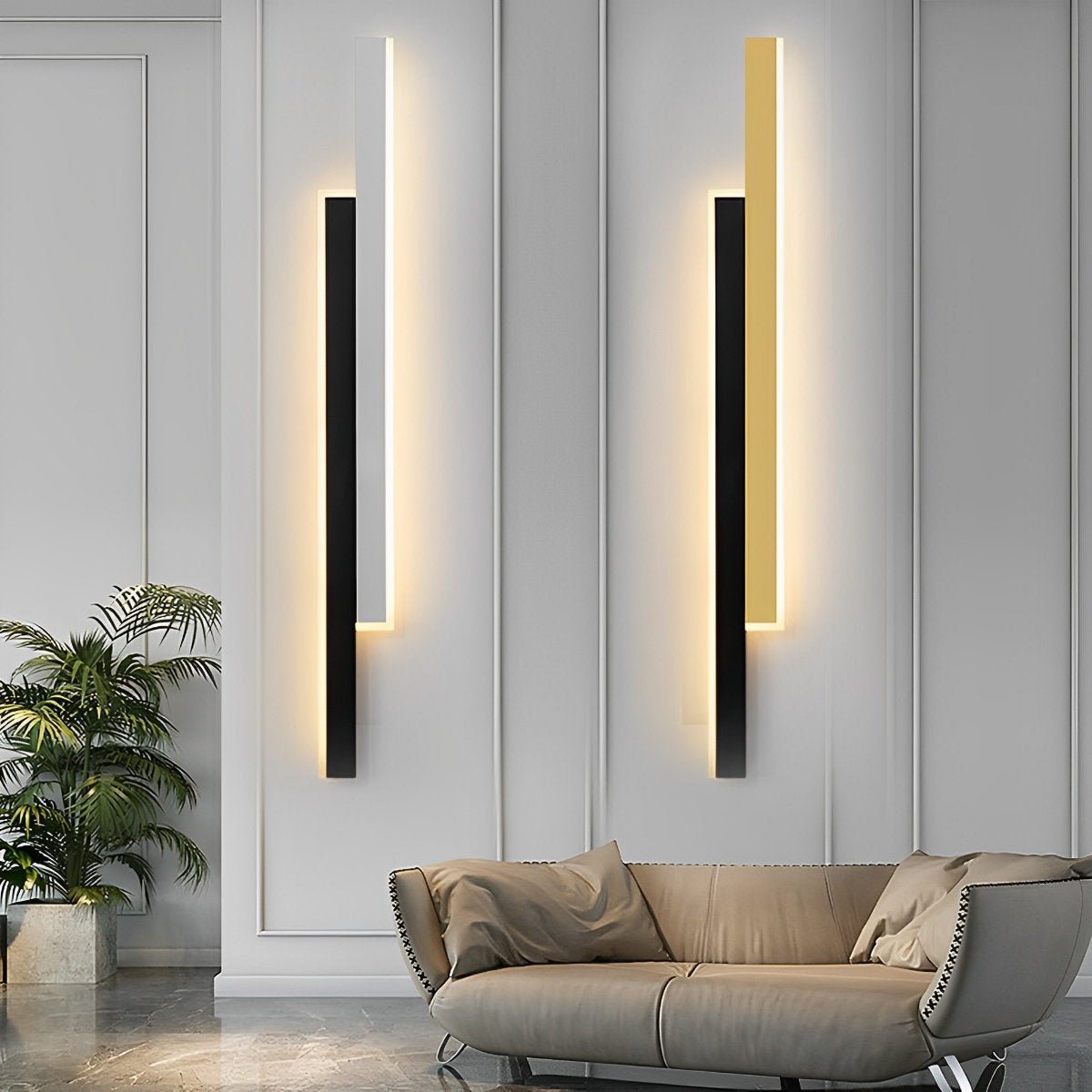 Nordic Minimalist Double Long Strip LED Wall Lamp