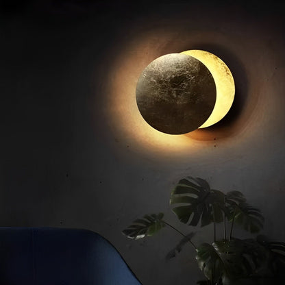 Nordic Postmodern Minimalist Moon Eclipse Creative Wall Sconce