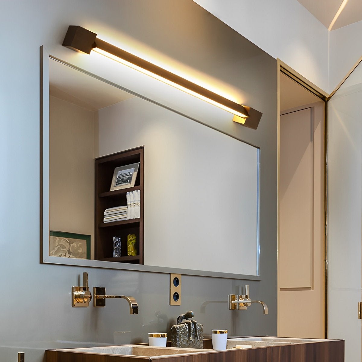 Nordic Ultra-thin Long Strip LED Rotatable Background Wall Light