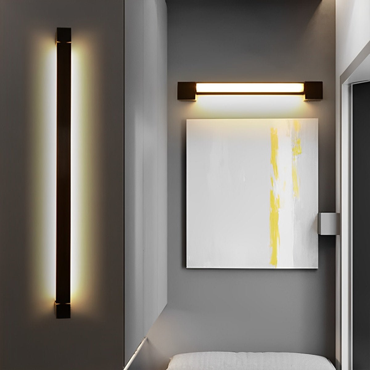 Nordic Ultra-thin Long Strip LED Rotatable Background Wall Light