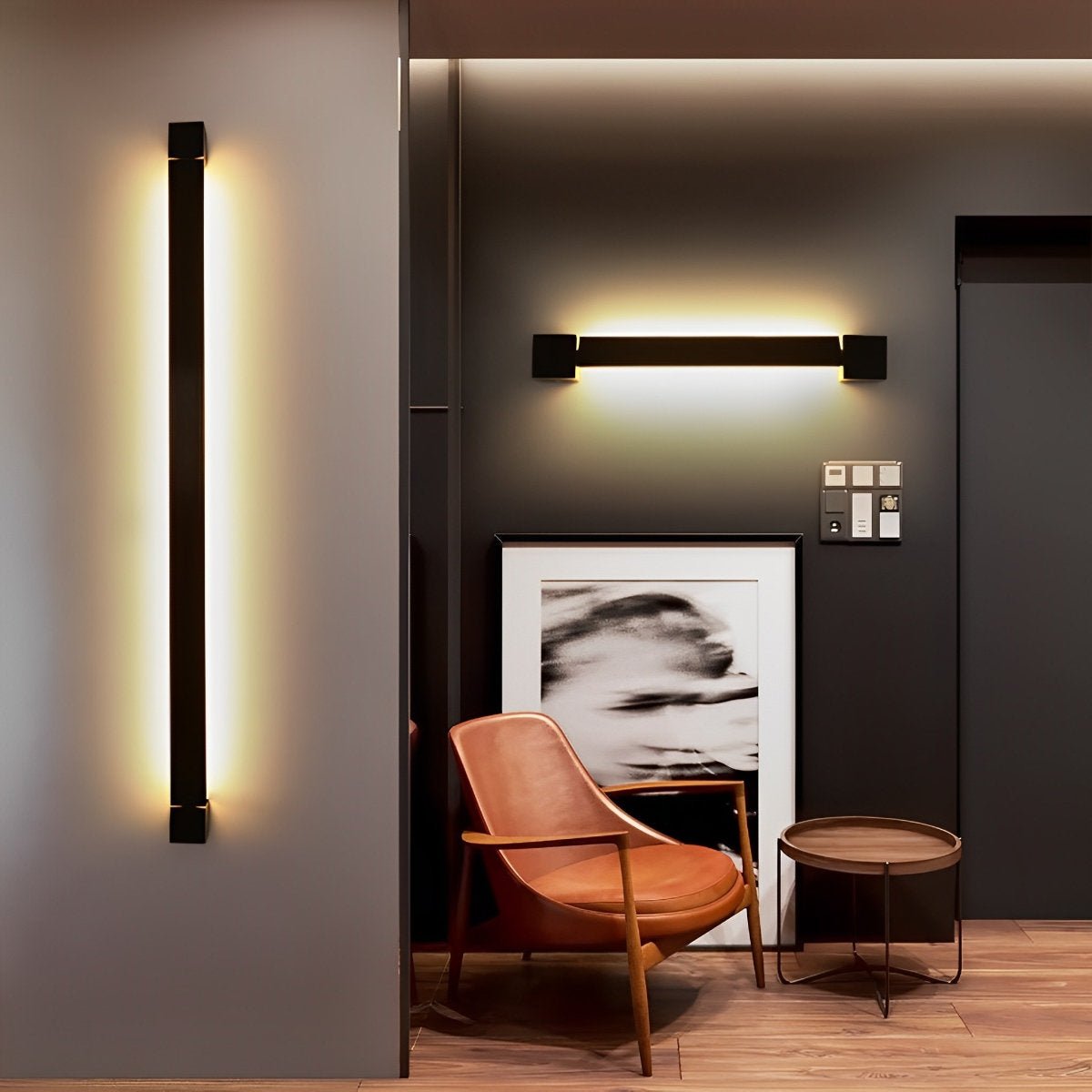 Nordic Ultra-thin Long Strip LED Rotatable Background Wall Light