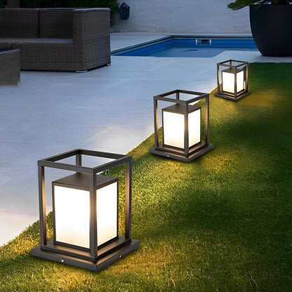 Outdoor Waterproof LED Black Modern Outdoor Fence Post Lights