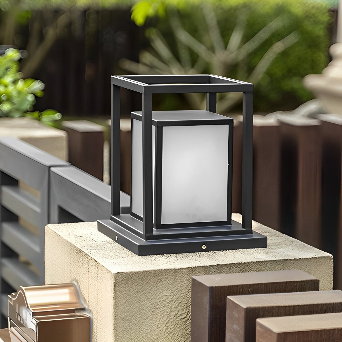 Outdoor Waterproof LED Black Modern Outdoor Fence Post Lights