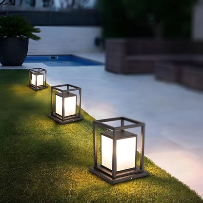 Outdoor Waterproof LED Black Modern Outdoor Fence Post Lights