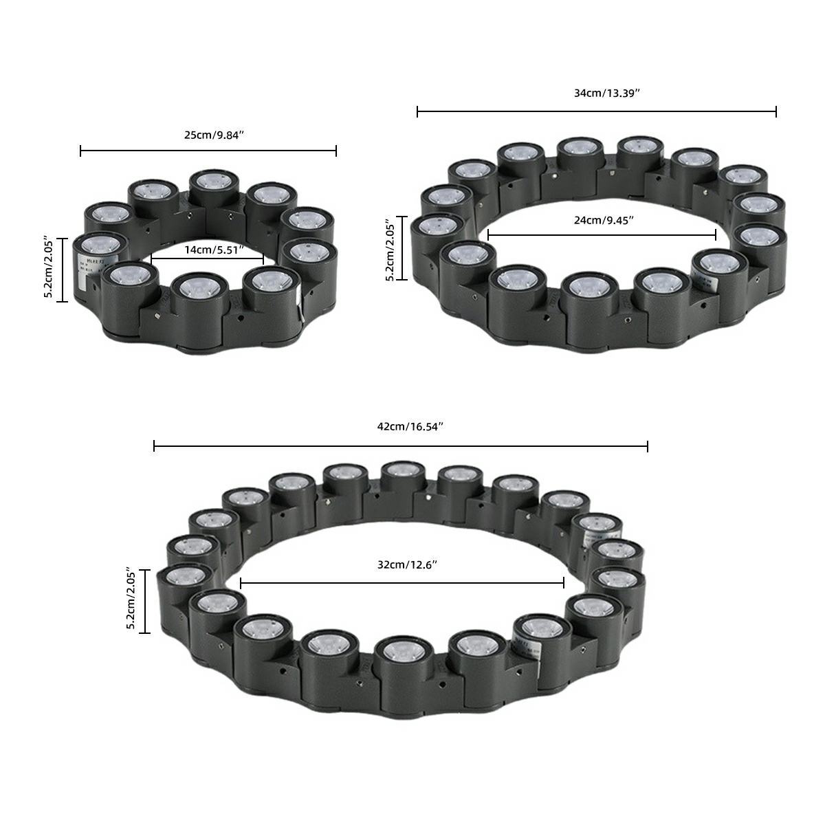 Outdoor Waterproof Ring  Round LED Column Tree Light Spot Lights