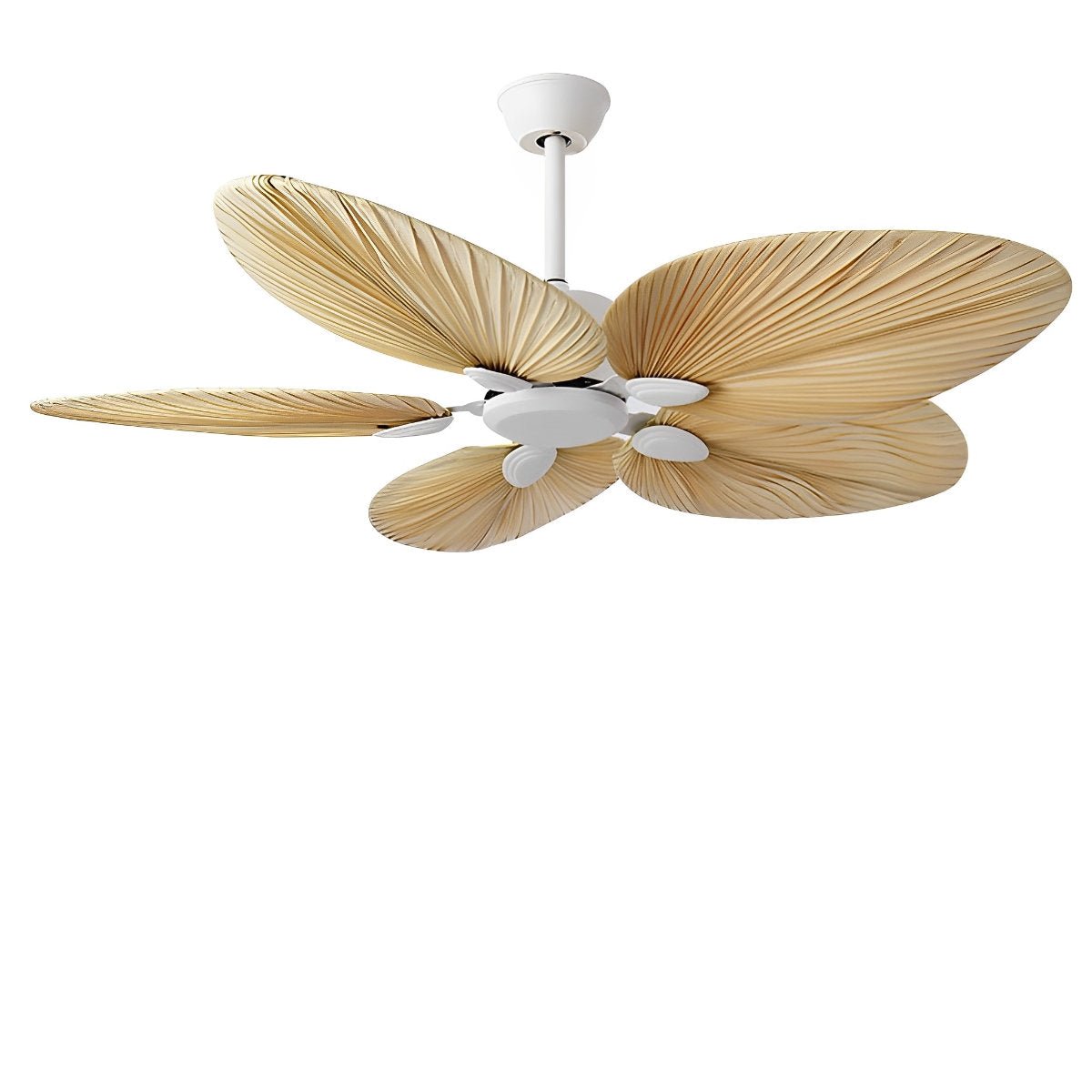 Palm Leaf Ceiling Fan with Silent DC Motor Frequency Conversion Remote Control For Bedroom