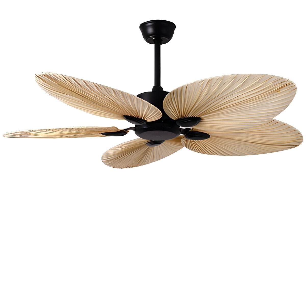 Palm Leaf Ceiling Fan with Silent DC Motor Frequency Conversion Remote Control For Bedroom