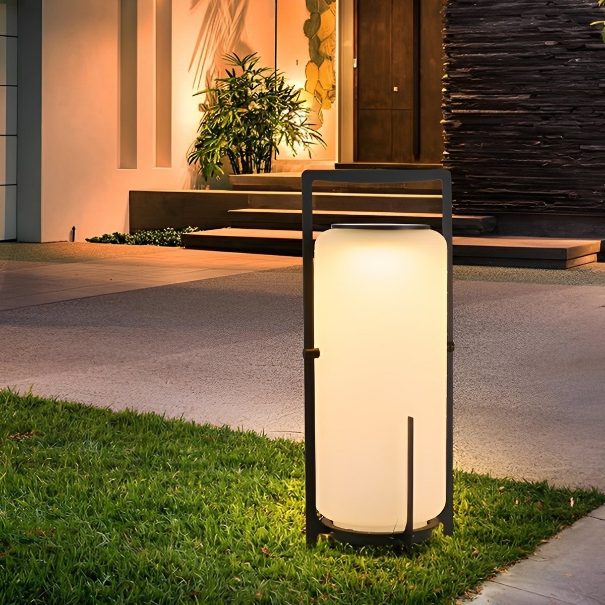 Portable Lantern Shaped Waterproof LED Modern Outdoor Lights Floor Lamp