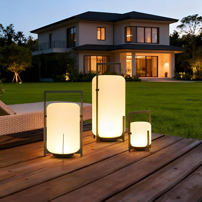 Portable Lantern Shaped Waterproof LED Modern Outdoor Lights Floor Lamp