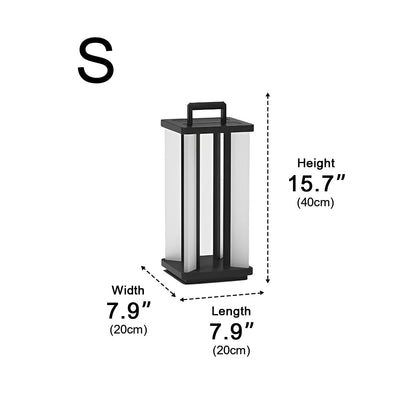 Portable Lantern Waterproof LED Black Modern Lawn Lights