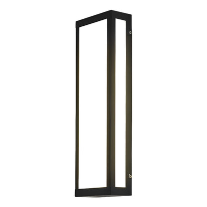 Rectangular LED Waterproof Black Modern Outdoor Exterior Light Wall Sconce