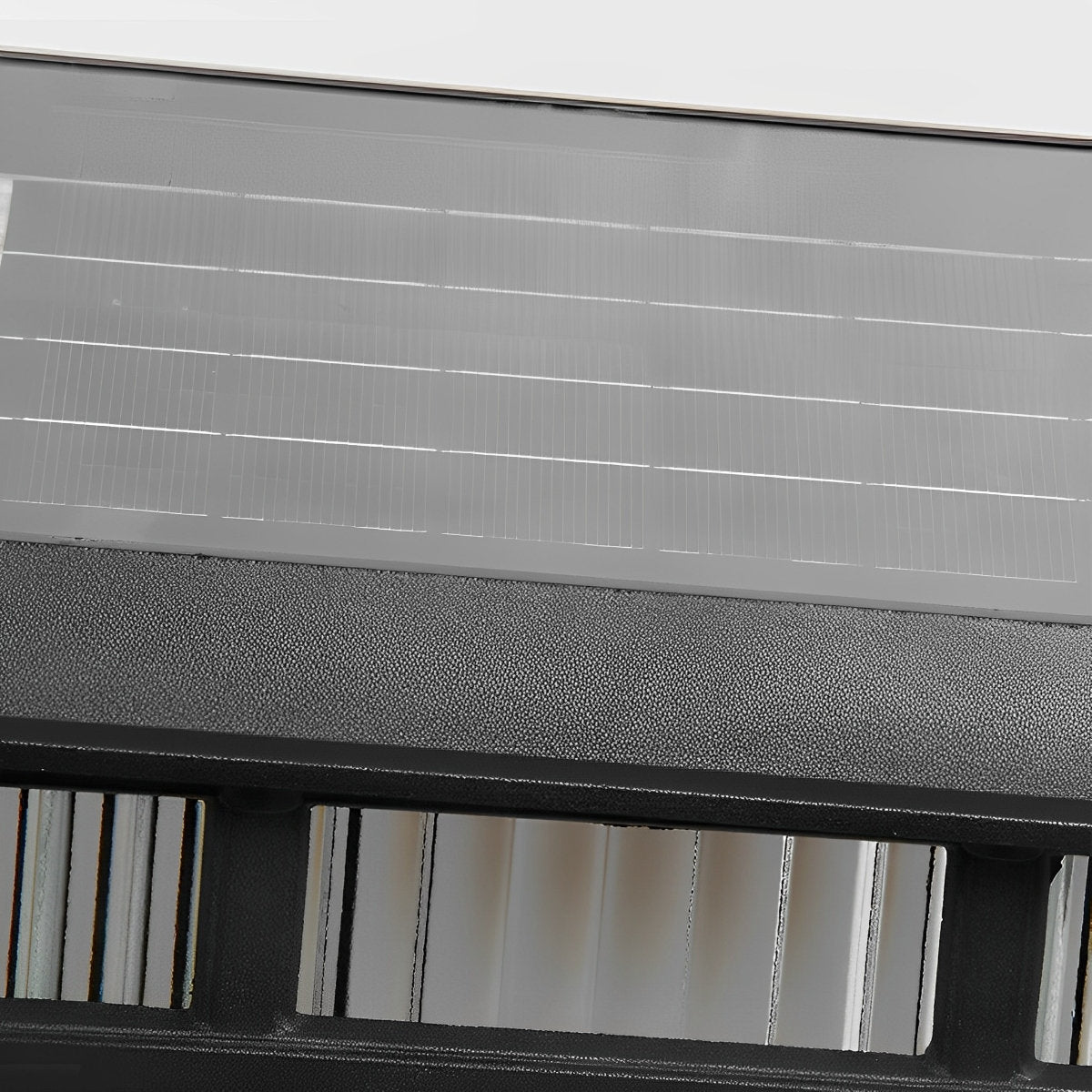 Retro Glass LED Waterproof Black Modern Solar Fence Post Lights