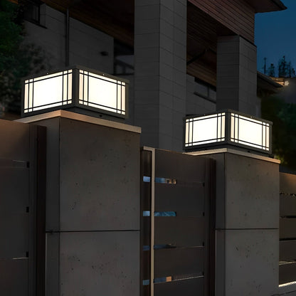 Retro Grilles Waterproof LED Fence Post Lights