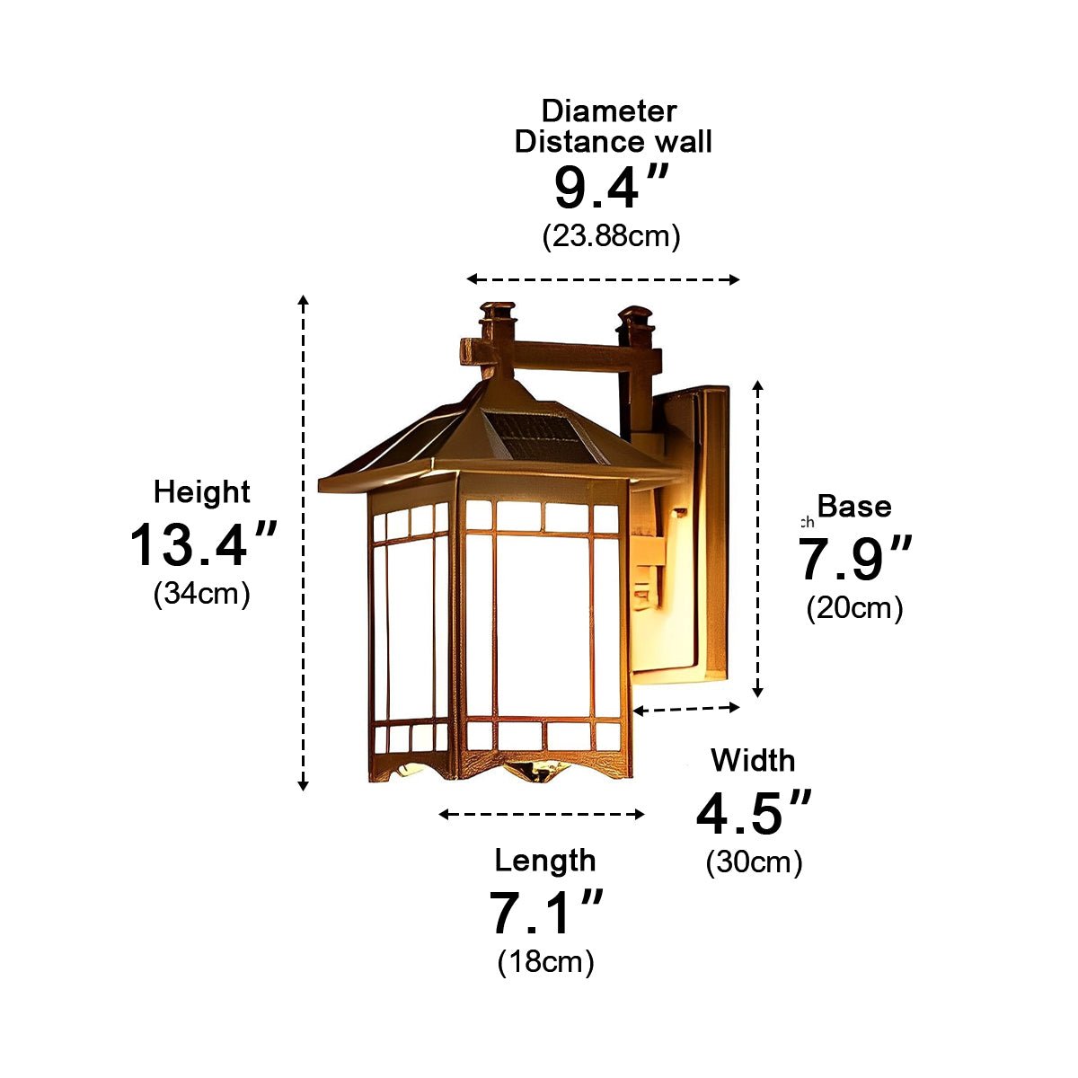 Retro Waterproof LED Vintage Wall Lamp Wall Sconce Lighting