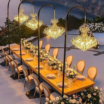 Set of 2 Luxury Waterproof Outdoor Wedding Crystal Chandeliers