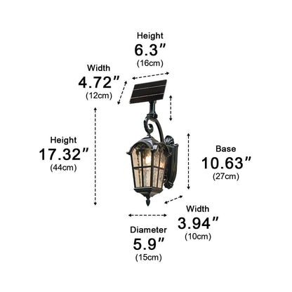 Rustic Ancient Rome Cross Waterproof Outdoor LED Porch Wall Light
