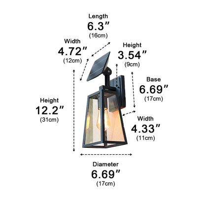 Rustic Trapezoid Waterproof Outdoor LED Porch Wall Light