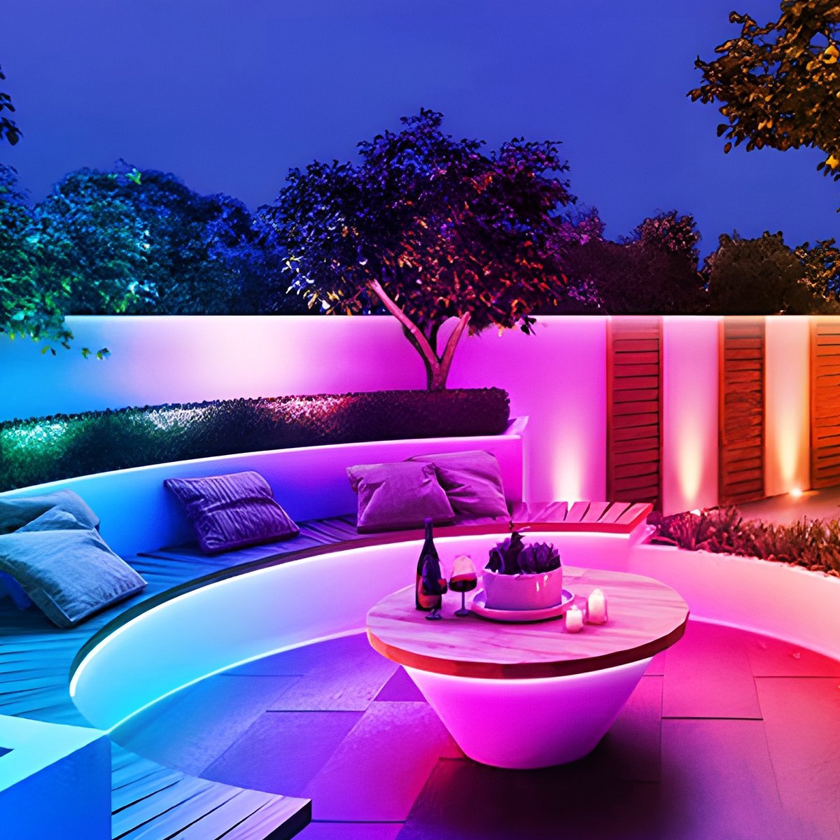 Solar Waterproof Outdoor RGB Atmosphere Streamer LED Light Strip
