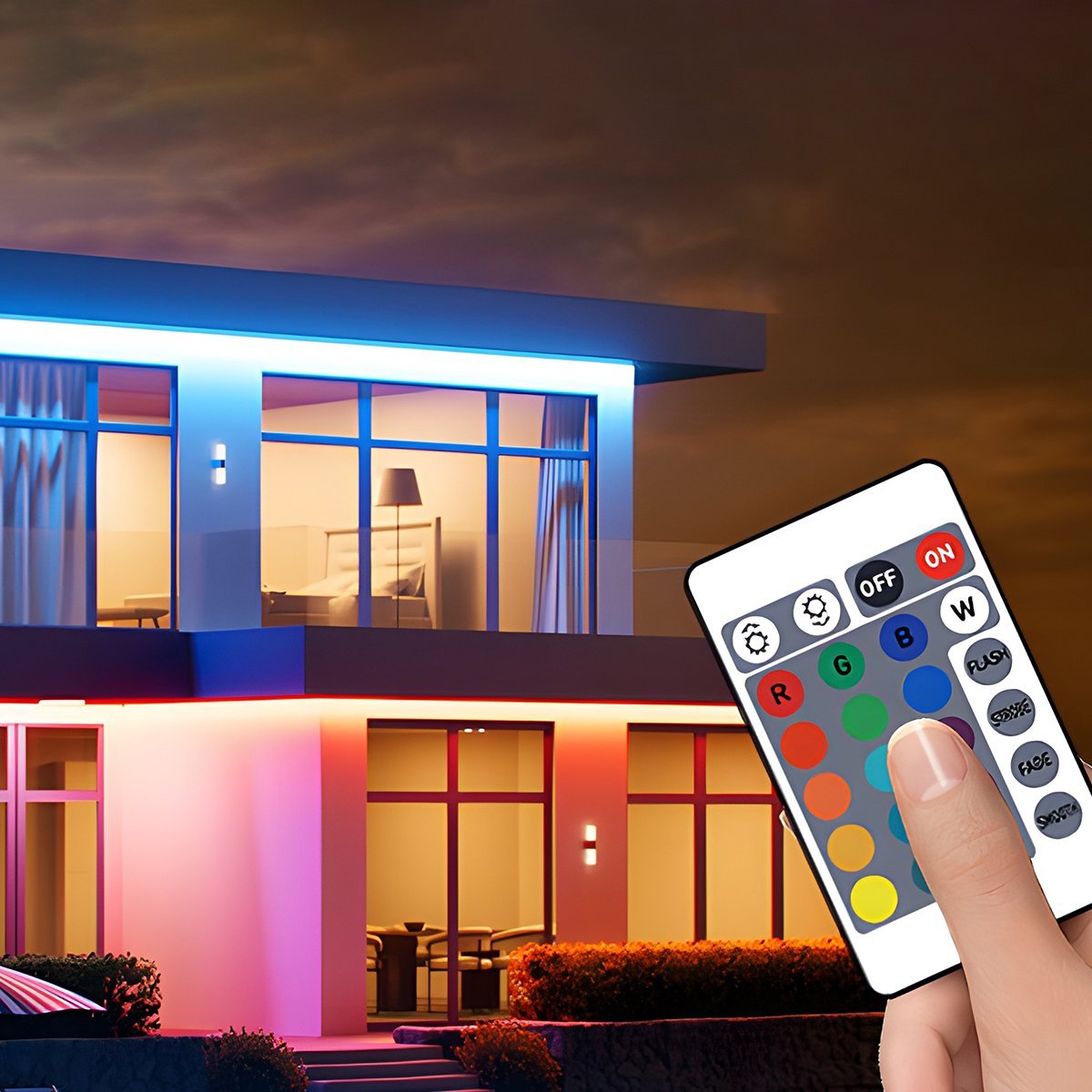 Solar Waterproof Outdoor RGB Atmosphere Streamer LED Light Strip