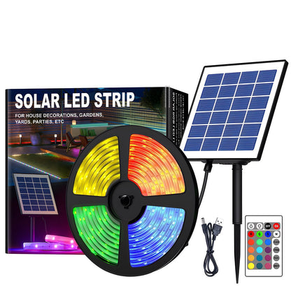 Solar Waterproof Outdoor RGB Atmosphere Streamer LED Light Strip