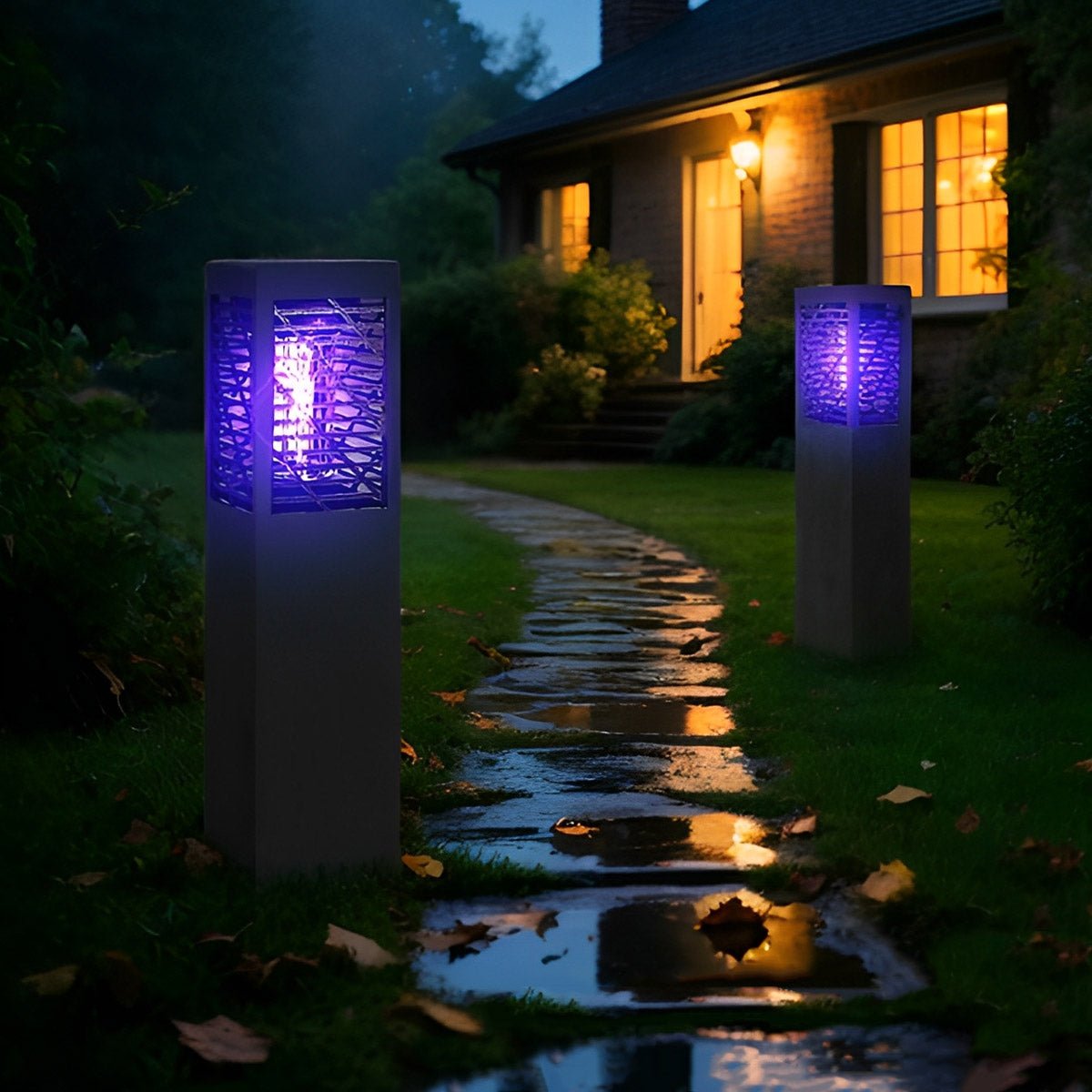 Solar Waterproof Rectangular LED Outdoor Mosquito Bug Zapper Killer Lawn Lights