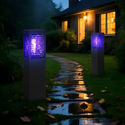 Solar Waterproof Rectangular LED Outdoor Mosquito Bug Zapper Killer Lawn Lights