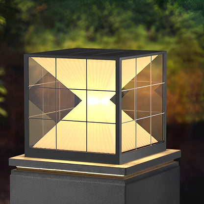 Square Creative Hourglass Shape LED Waterproof Fence Post Caps Light