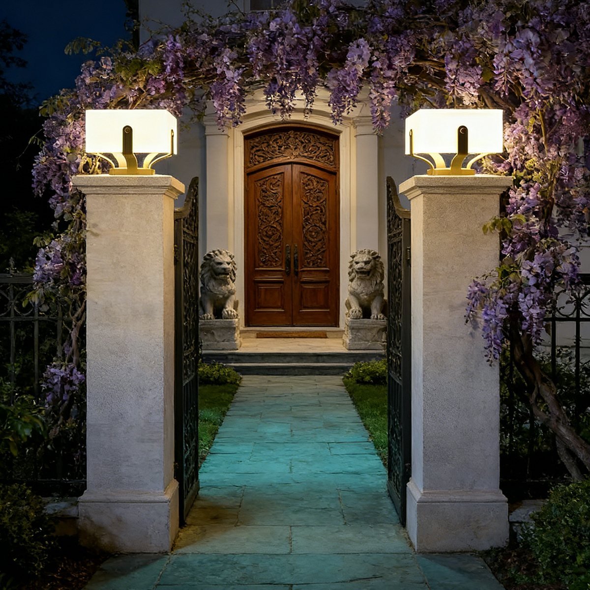 Square IP65 Waterproof LED Creative Modern Fence Post Lights