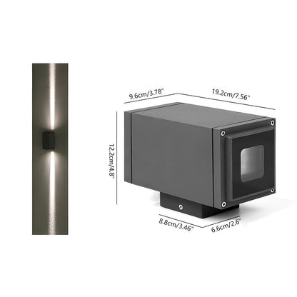 Square Waterproof Outdoor Up and Down LED Spot Lights Exterior Wall Washer Light