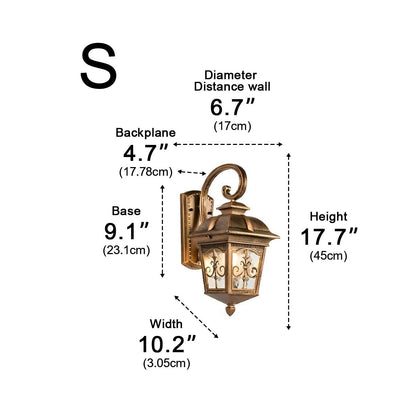Tower of Sparks Antique Waterproof European  LED Glass Outdoor Lights